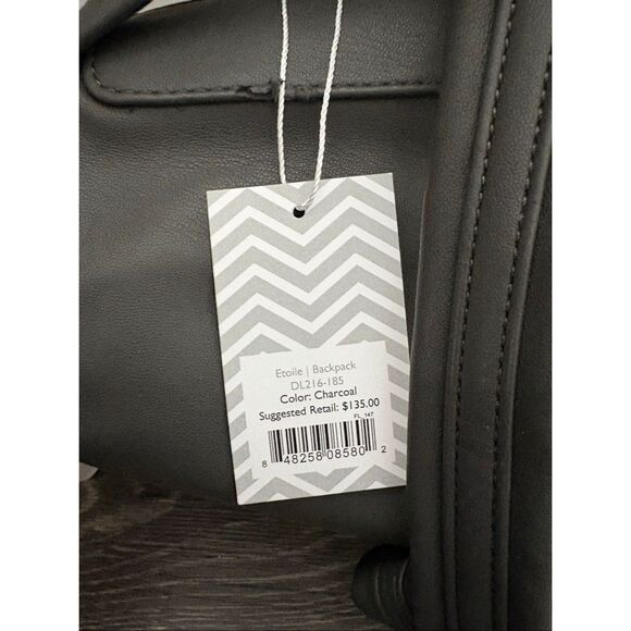 NWT Deux Lux Etoile Vegan Leather and Gold Studded Backpack $138 MSRP - Picture 6 of 8